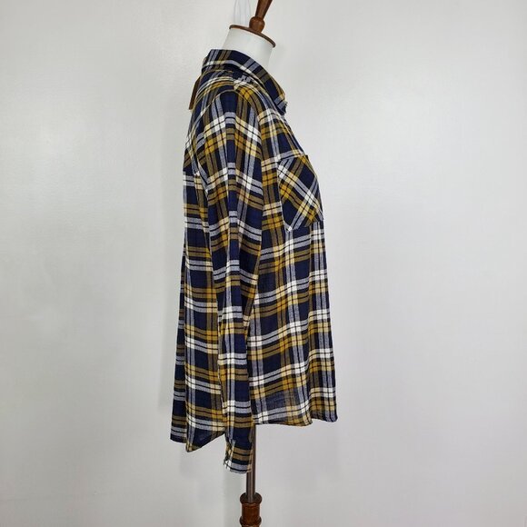 KORI Button Up Plaid Herringbone Casual Western Lightweight Top NEW NWT Size S - Picture 7 of 15